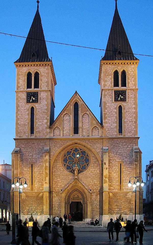 Sarajevo Heart Katedra Jezusa Bośnia-Hercegowina puzzle online