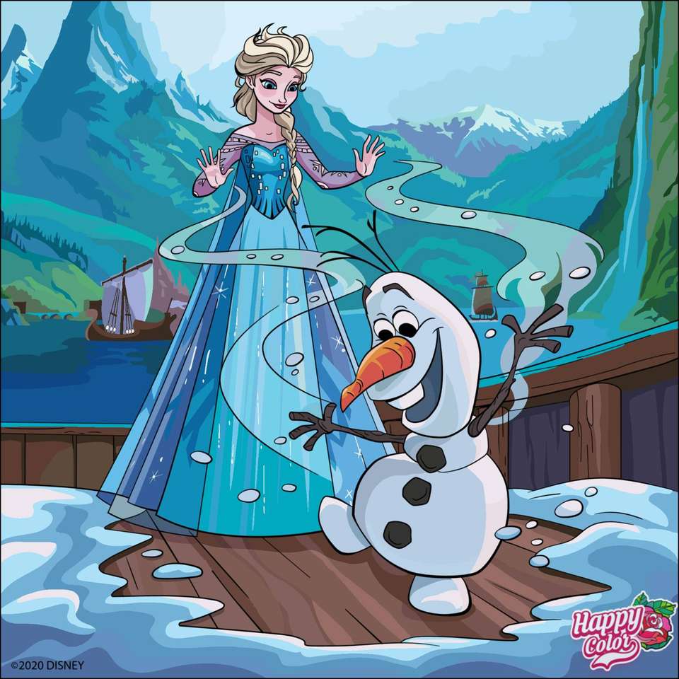 Elsa i Olaf. puzzle online