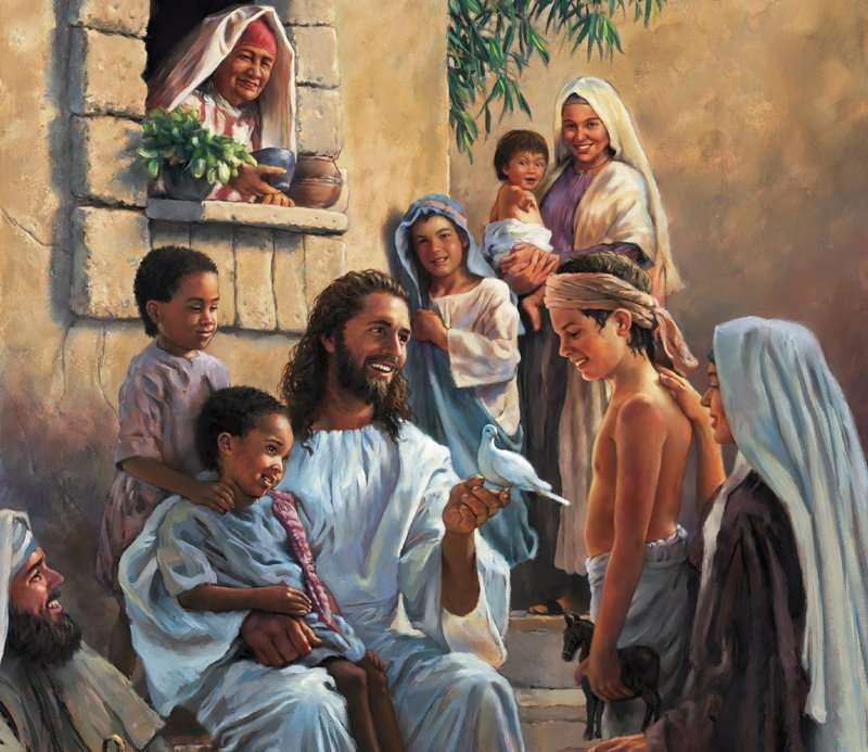 Domnul Isus și copiii puzzle
