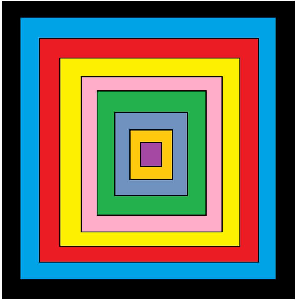 Kolorowy kwadrat puzzle online