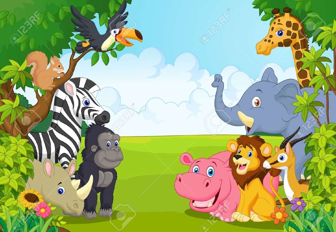 Dzikie zwierzęta puzzle online