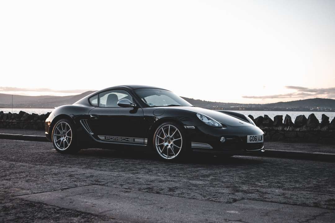 Black Porsche 911 en la fotografía de escala de grises rompecabezas