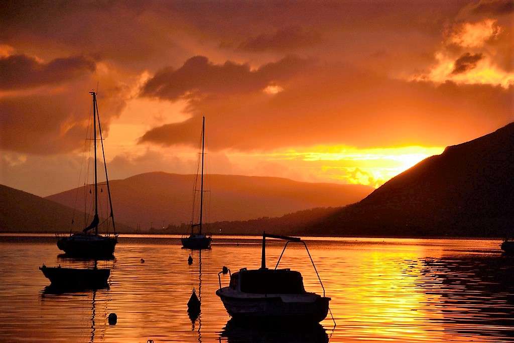 Tivat sunset in Montenegro jigsaw puzzle