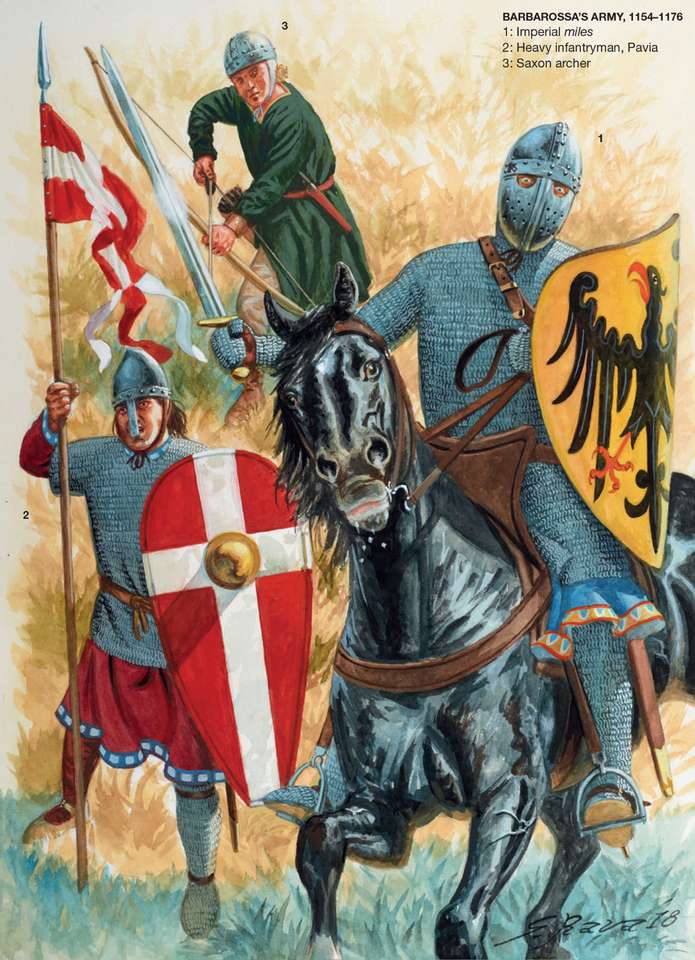 Domnii și soldații medieval puzzle