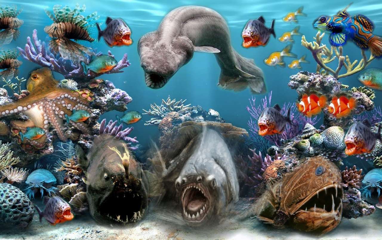 Świat podwodna: drapieżniki puzzle online