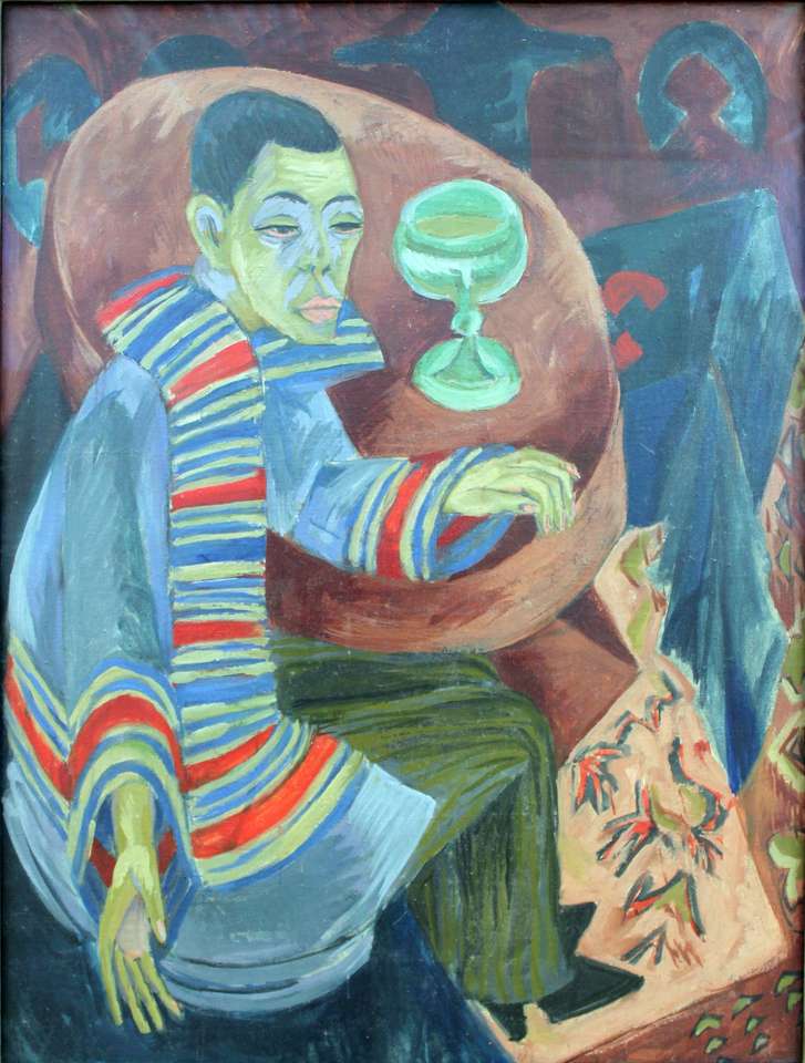 "Pijący" Ernst Kirchner (1880-1938) puzzle online