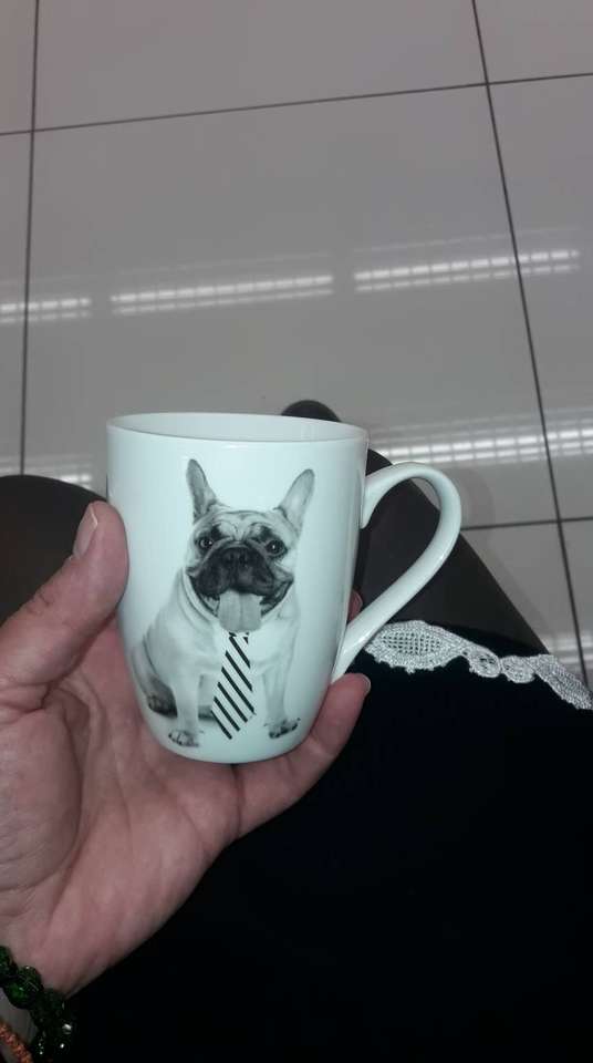 Filiżanka herbaty z psem puzzle online