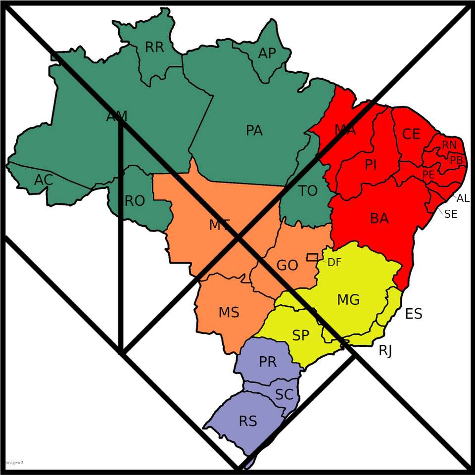 Mapa Brazylii puzzle online