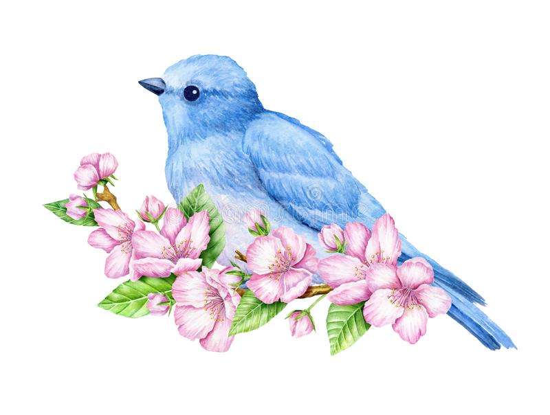 Błękitny ptak puzzle online