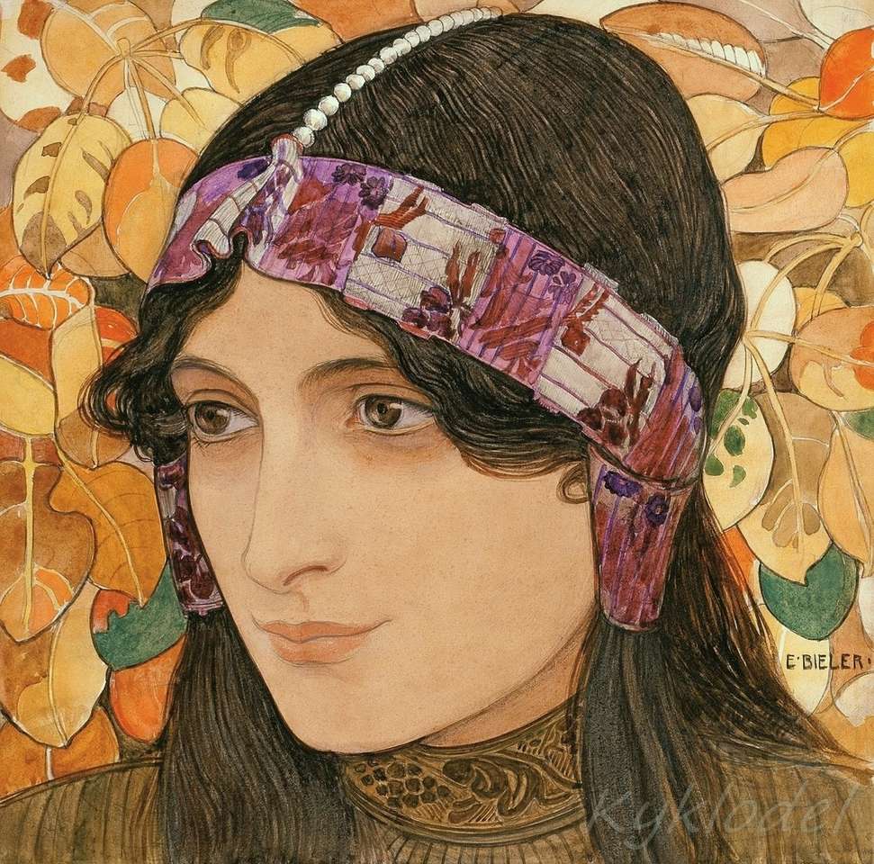 "Młoda kobieta" (1912) Ernesta Bieler puzzle online
