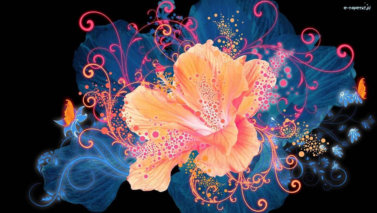 Piękny kwiat puzzle online