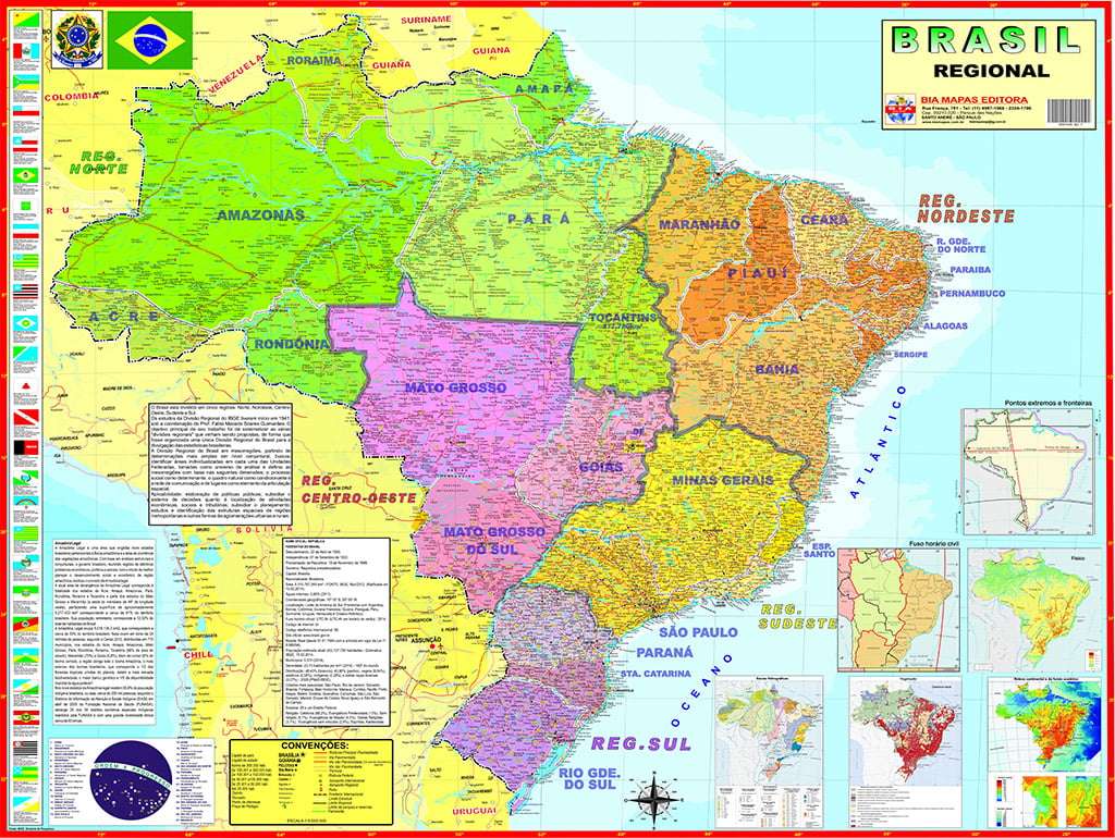 Mapa Brazylia? puzzle online