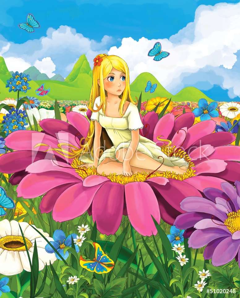 Princess on a flower puzzle