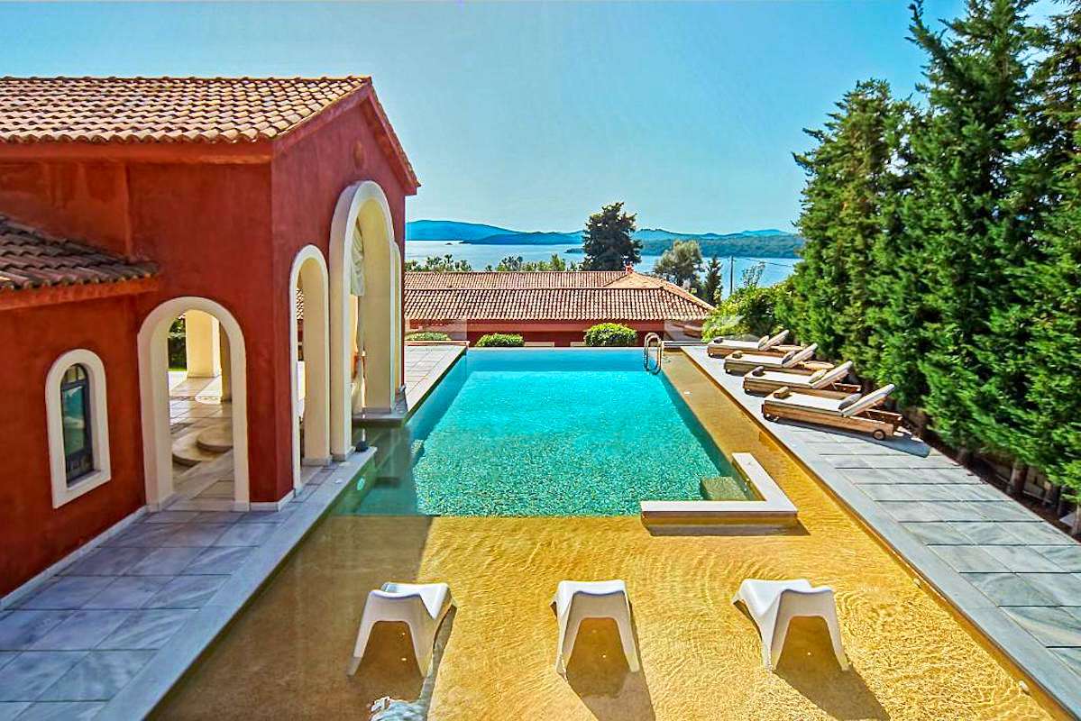 Perigiali Beach Luksusowa Villa Lefkada Island Island puzzle online