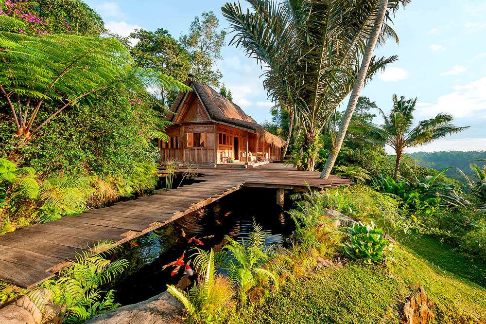 Bambusowy dom na wyspie Bali puzzle online