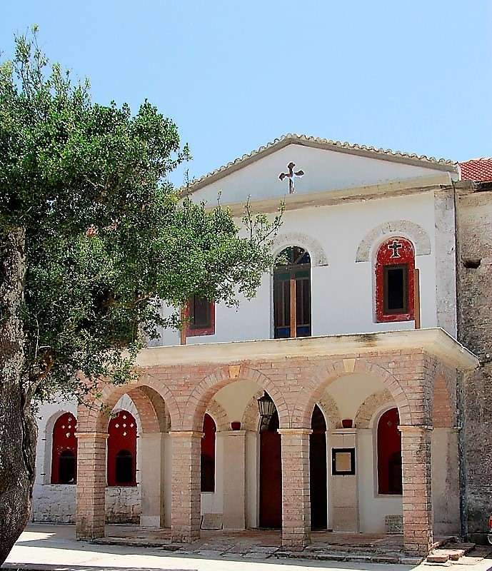 Klasztor Katharon Island Istaca Ionian Island puzzle online