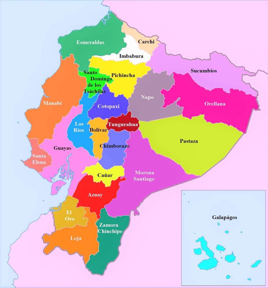 Prowincje Ekwadoru puzzle online