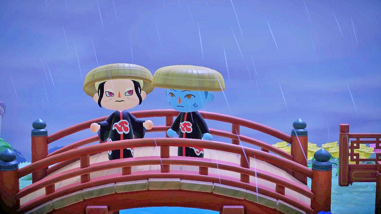 Itachi i Kisame w deszczu puzzle online