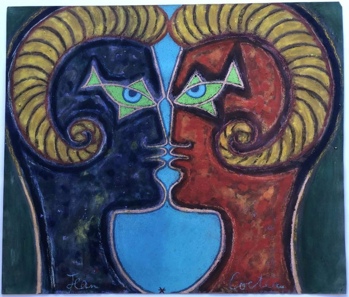 "Twarz do profili twarzy" Jean Cocteau puzzle online
