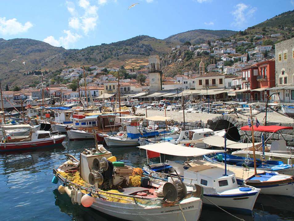 W wiosce rybackiej w Grecji puzzle online