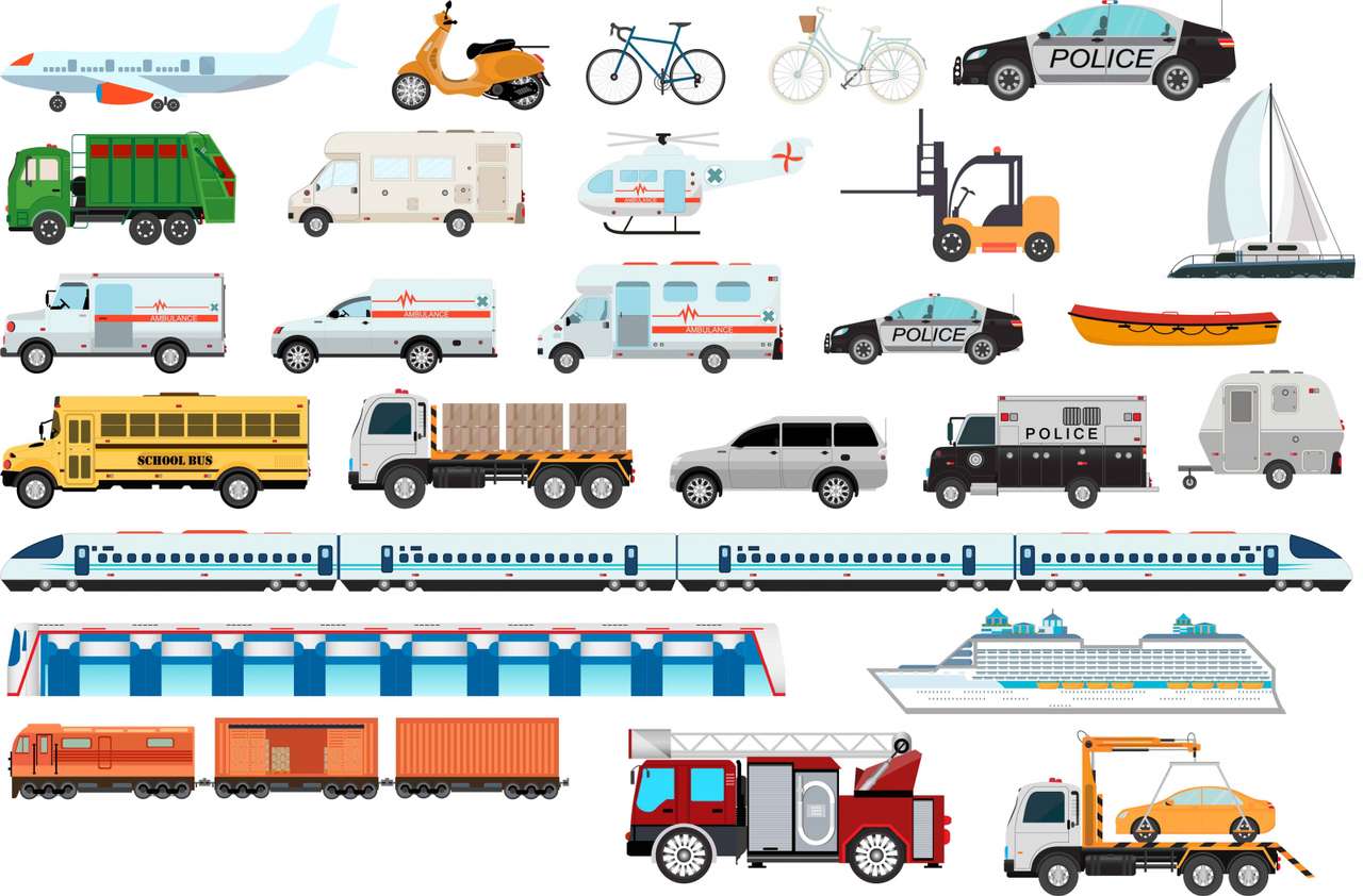 Środki transportu puzzle online