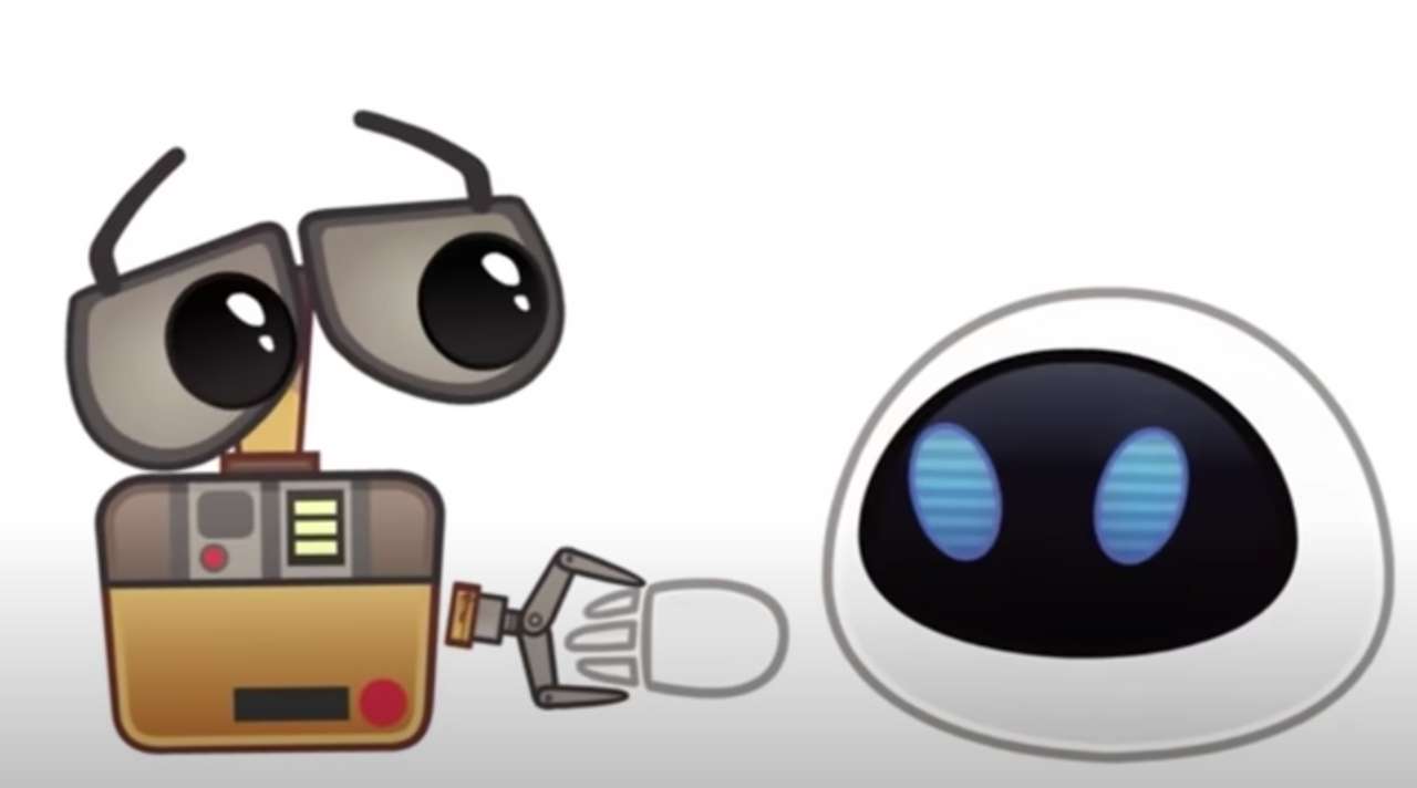 Słodkie roboty emoji. puzzle online
