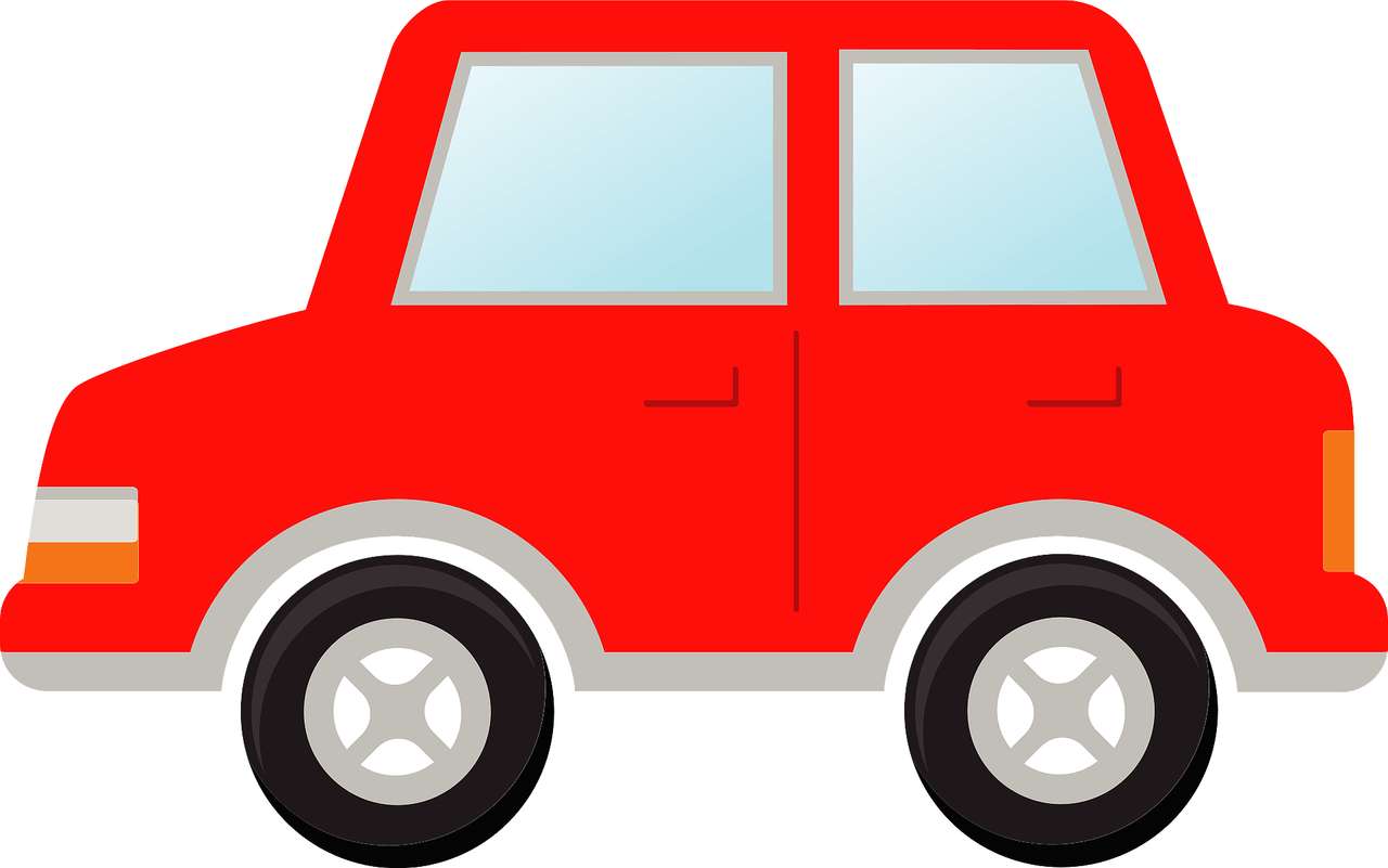 Czerwony samochód puzzle online