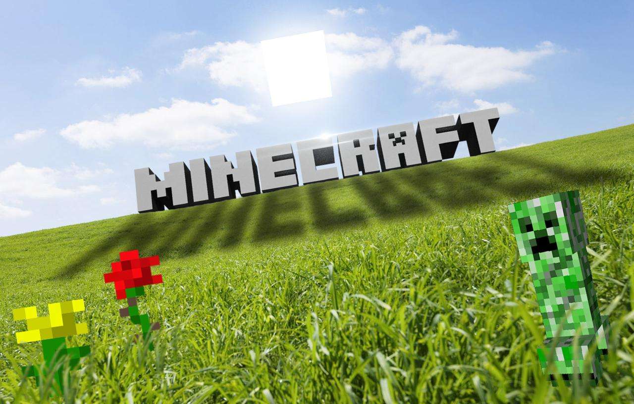 Minecraft wiosna puzzle online