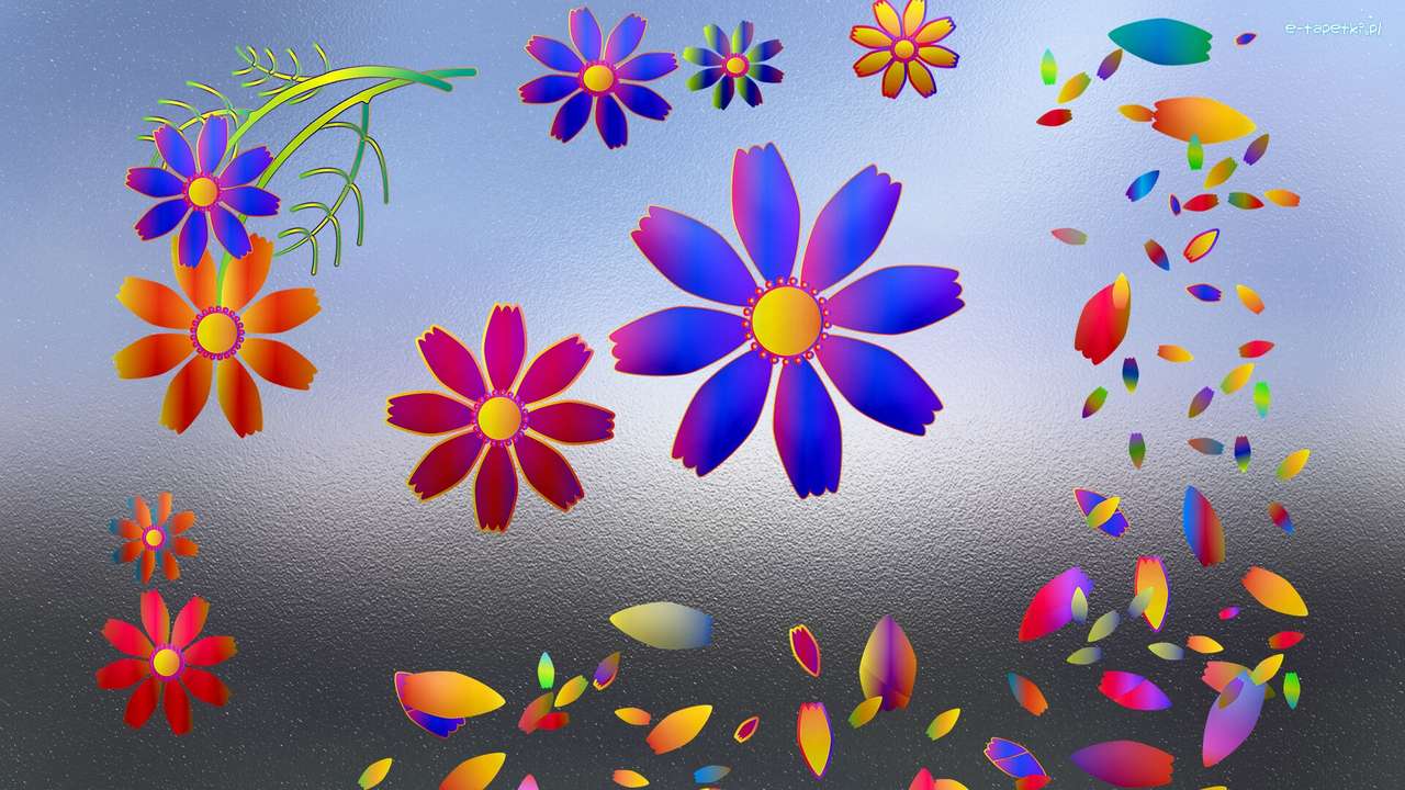 Grafika komputerowa- kwiaty puzzle online