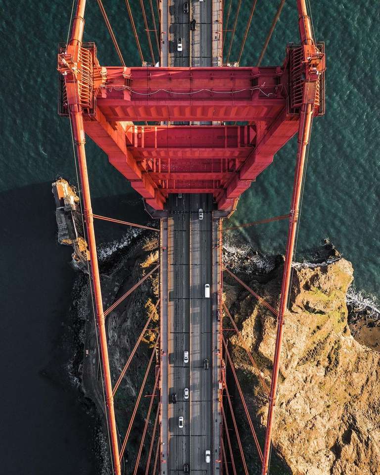Golden Gate Bridge z góry puzzle online