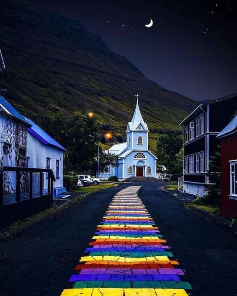Islandia nocą. puzzle online