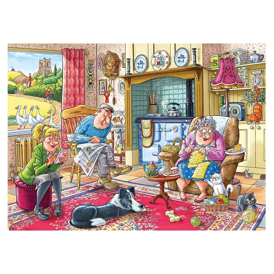 rodzina pies puzzle online
