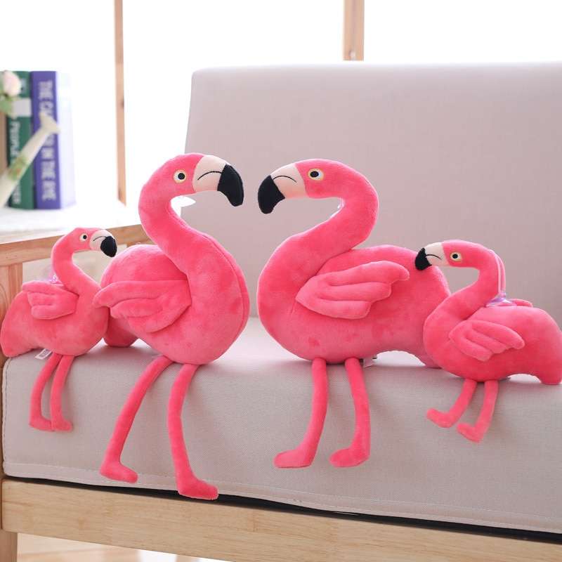 pluszowe flamingi puzzle online