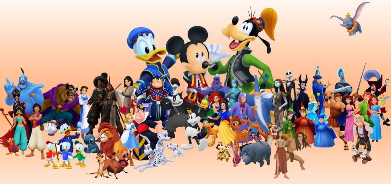 Przygoda z postaciami z Disneya puzzle online