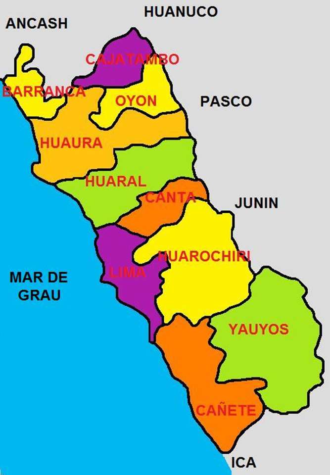 Mapa Lima. puzzle online