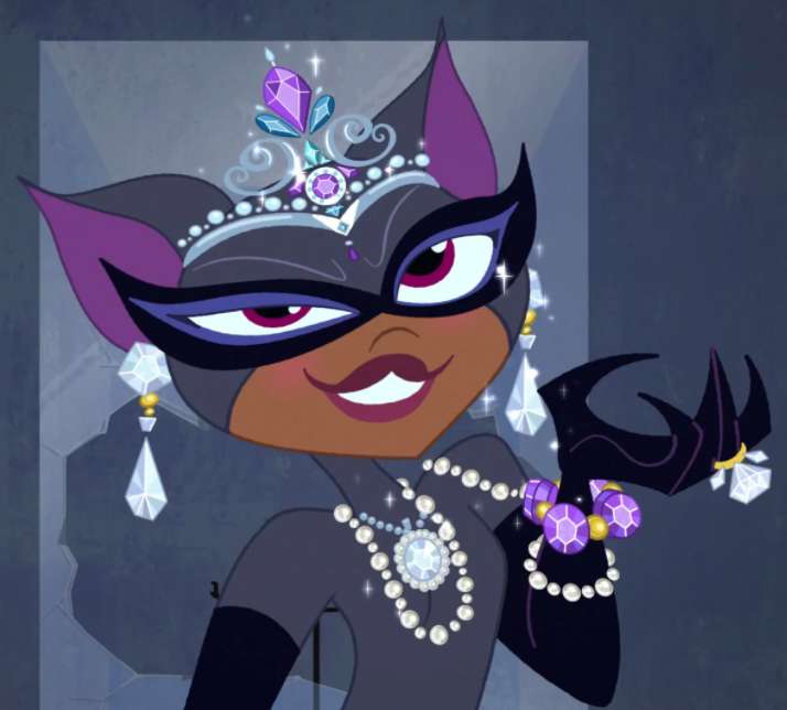 Skrolowana biżuteria Catwoman puzzle online