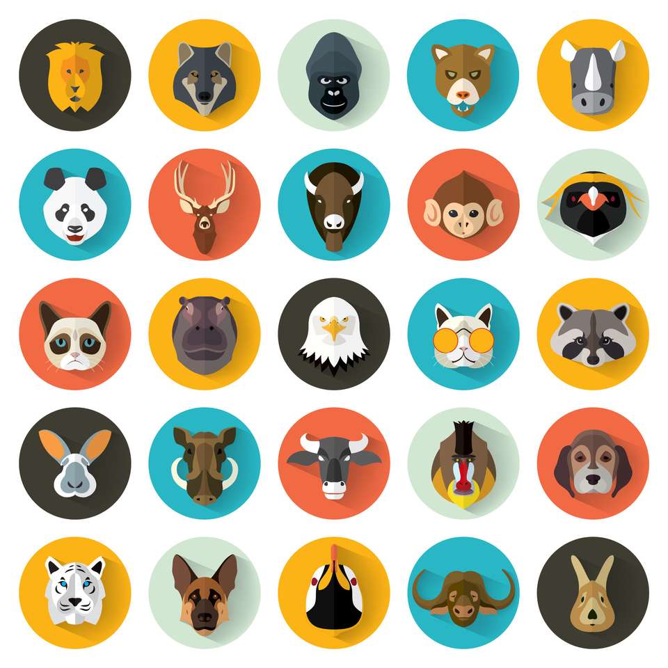 Zwierzęce odznaki puzzle online