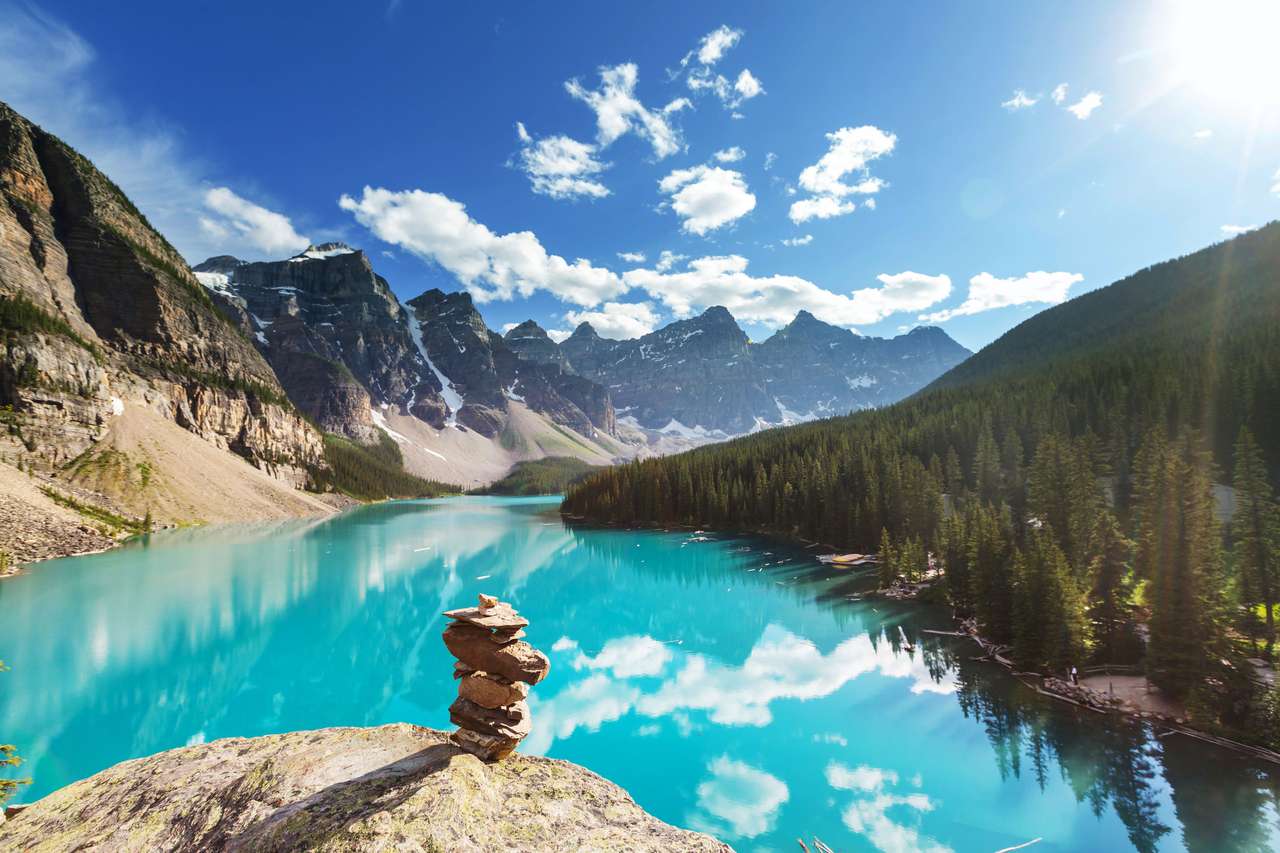 Jezioro Moraine w Kanadzie puzzle online
