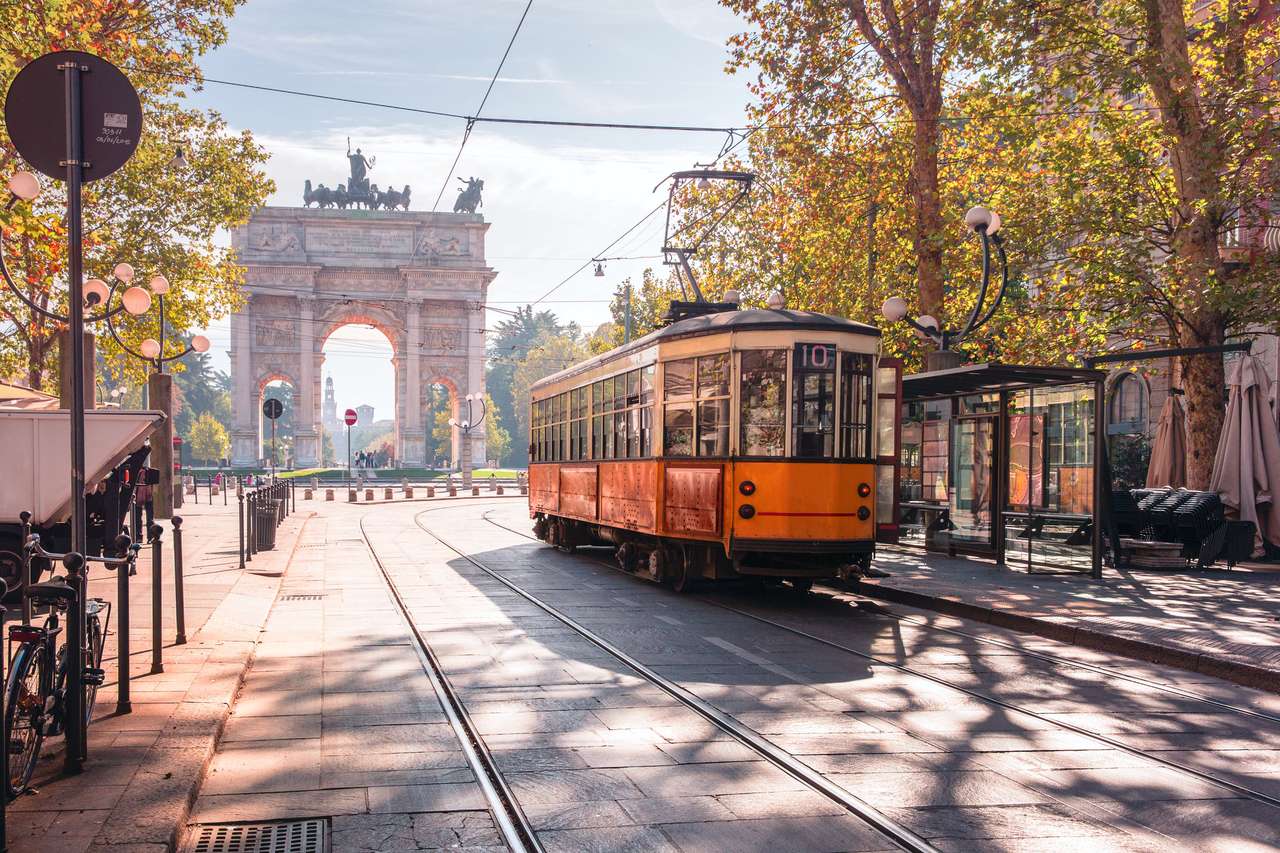 Zabytkowy tramwaj w Mediolanie puzzle online
