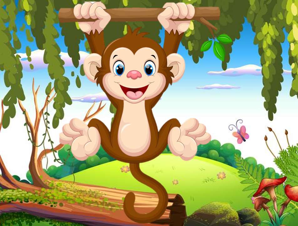 Małpa przychodzi, aby się uczyć puzzle online