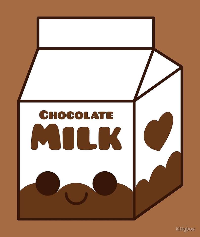 Mleko czekoladowe Kawaii. puzzle online