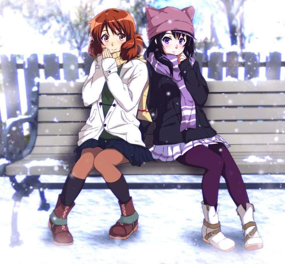 girls on a bench - Puzzle Factory