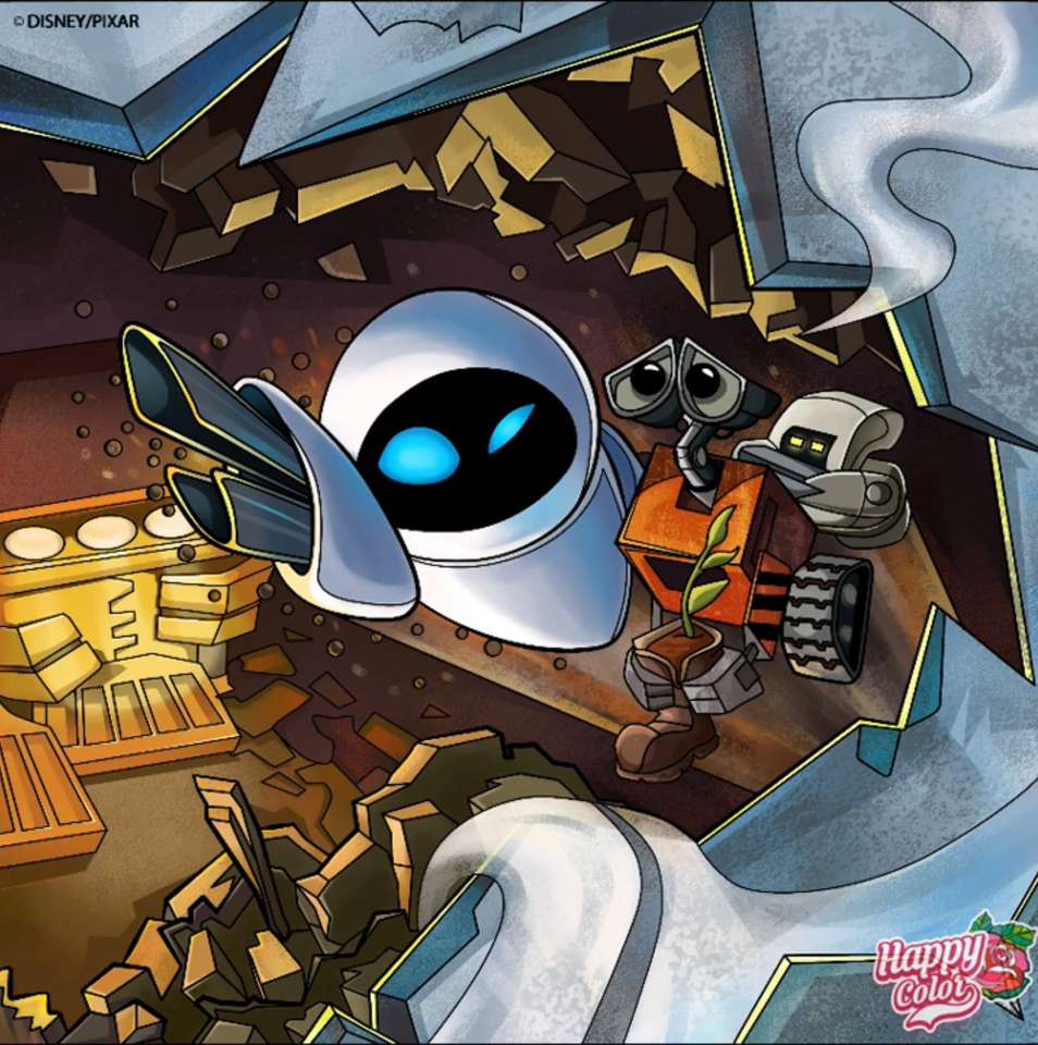 Trzy bohaterowie robotów puzzle online