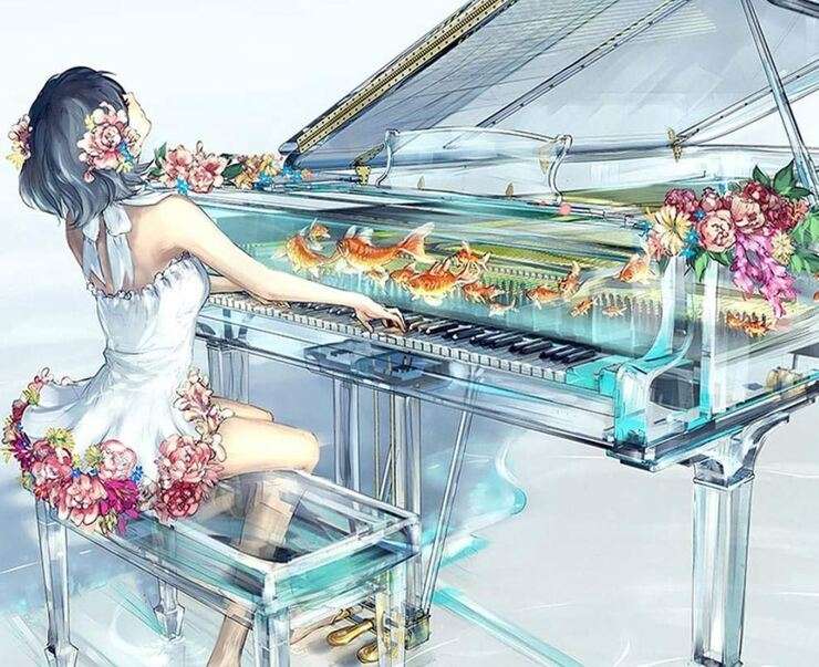 Девушка за фортепиано головоломка