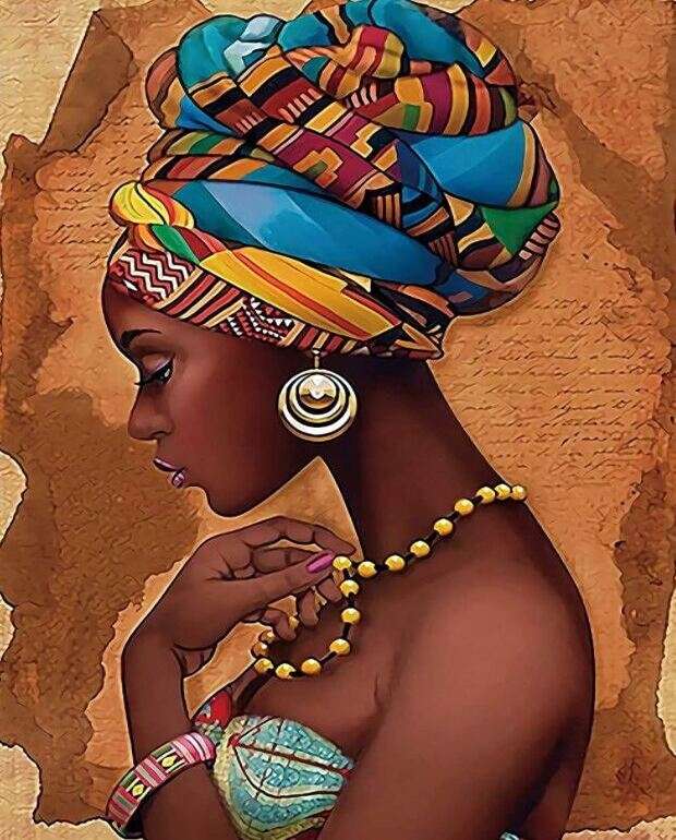 Młoda Afrykańska kobieta puzzle online