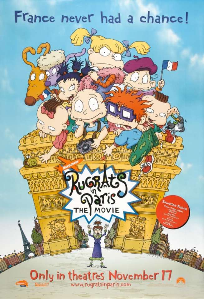 Rugrats w Paryżu: plakat filmowy film puzzle online