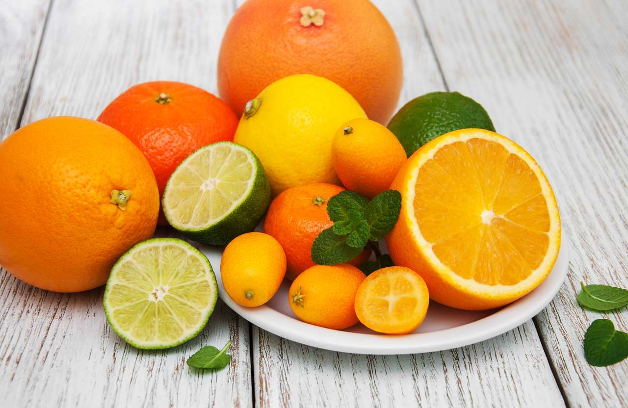 Fructe proaspete de citrice puzzle