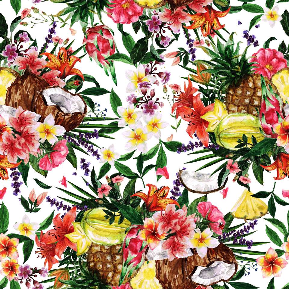 Tropikalne kwiaty puzzle online