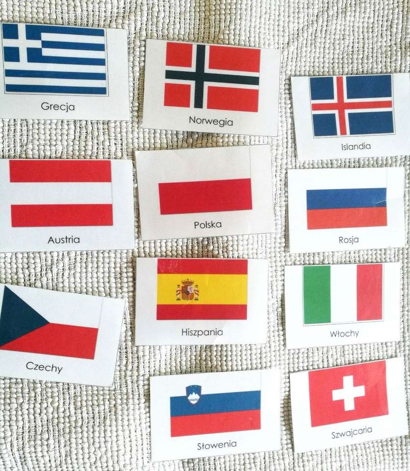 Flagi państw puzzle online