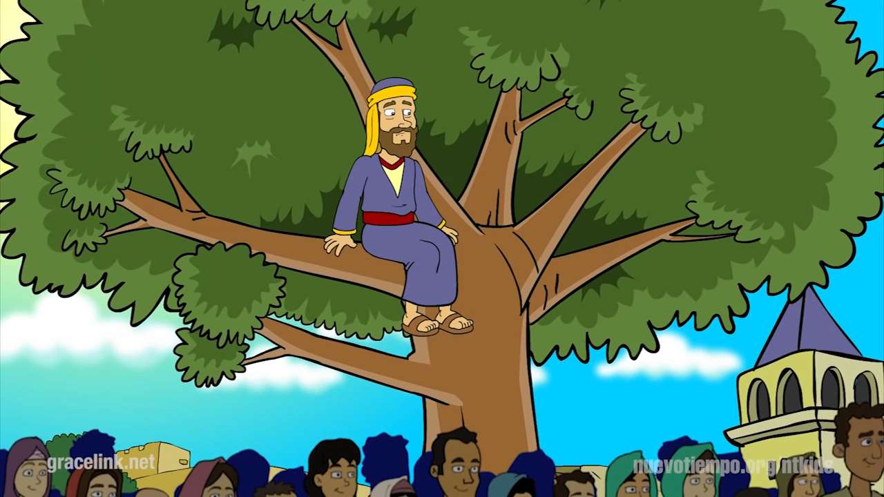 Zacchaeus na drzewie puzzle online